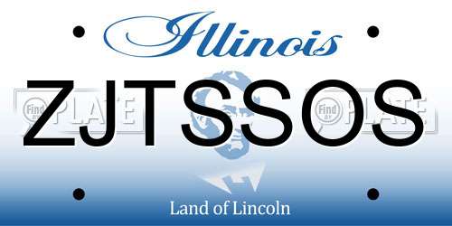 ZJTSSOS Illinois License Plate