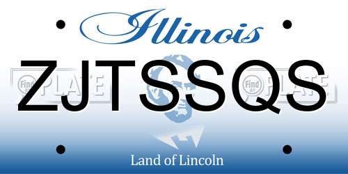 ZJTSSQS Illinois License Plate