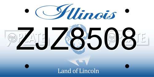 ZJZ8508 Illinois License Plate