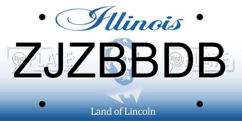 ZJZBBDB Illinois License Plate