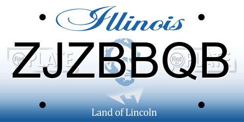 ZJZBBQB Illinois License Plate