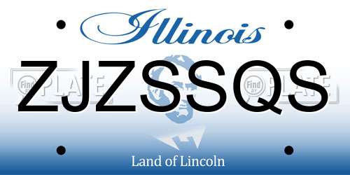 ZJZSSQS Illinois License Plate
