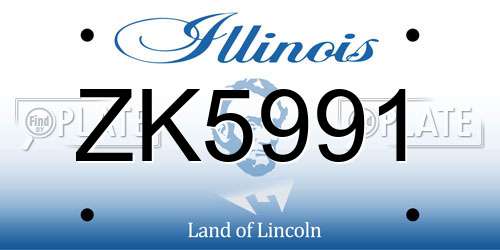 ZK5991 Illinois License Plate