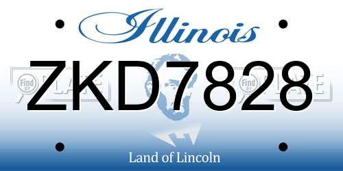 ZKD7828 Illinois License Plate
