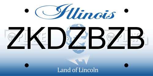 ZKDZBZB Illinois License Plate