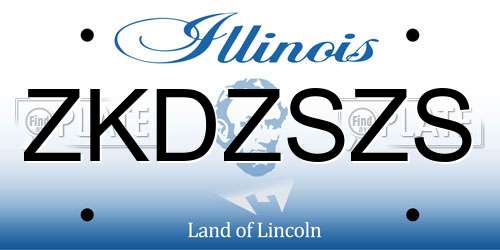 ZKDZSZS Illinois License Plate