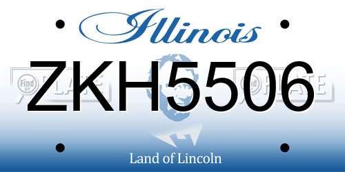 ZKH5506 Illinois License Plate
