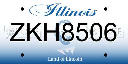 ZKH8506 Illinois License Plate
