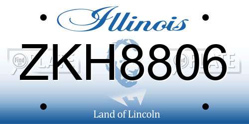 ZKH8806 Illinois License Plate