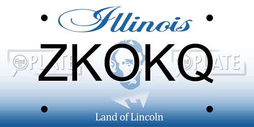ZKOKQ Illinois License Plate