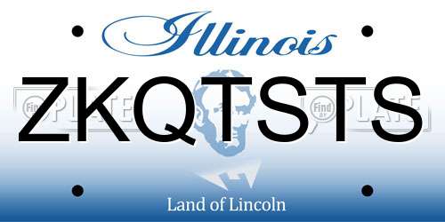 ZKQTSTS Illinois License Plate