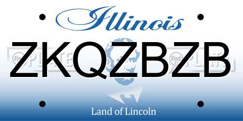 ZKQZBZB Illinois License Plate