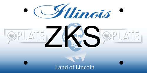 ZKS Illinois License Plate