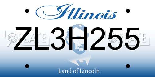 ZL3H255 Illinois License Plate