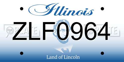 ZLF0964 Illinois License Plate