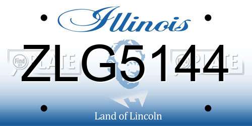 ZLG5144 Illinois License Plate