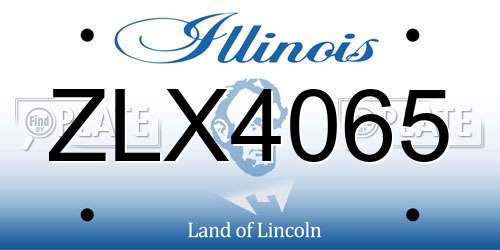 ZLX4065 Illinois License Plate