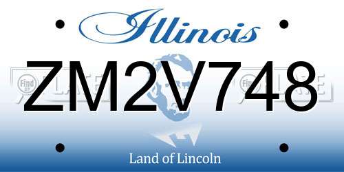 ZM2V748 Illinois License Plate