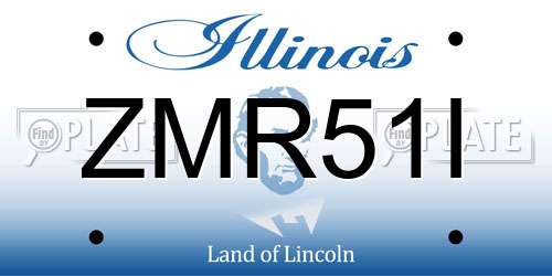 ZMR51I Illinois License Plate
