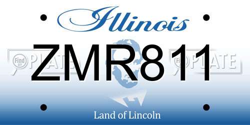 ZMR811 Illinois License Plate