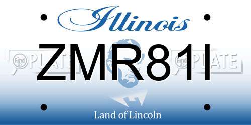 ZMR81I Illinois License Plate