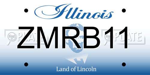 ZMRB11 Illinois License Plate
