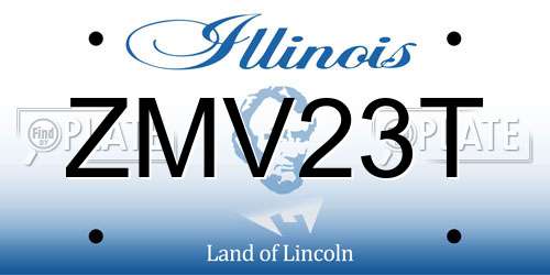 ZMV23T Illinois License Plate