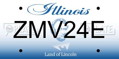 ZMV24E Illinois License Plate