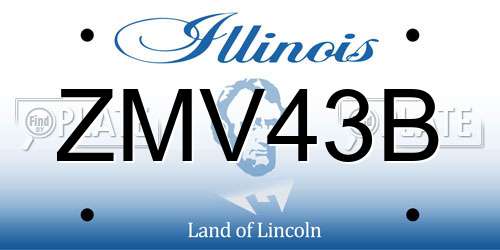 ZMV43B Illinois License Plate