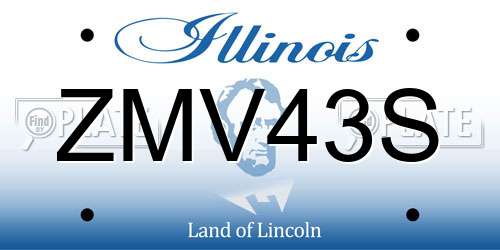 ZMV43S Illinois License Plate
