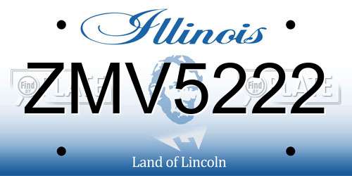 ZMV5222 Illinois License Plate