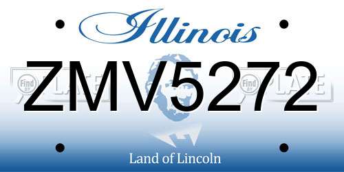 ZMV5272 Illinois License Plate