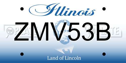 ZMV53B Illinois License Plate