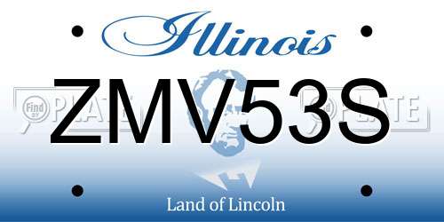 ZMV53S Illinois License Plate