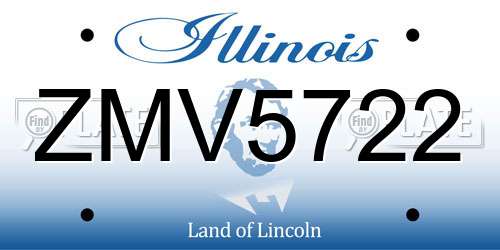 ZMV5722 Illinois License Plate