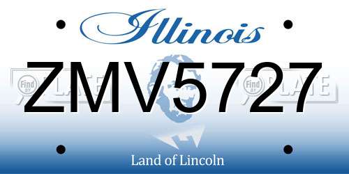 ZMV5727 Illinois License Plate