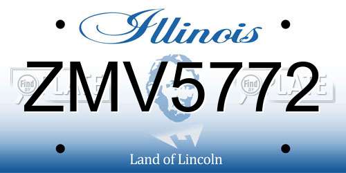 ZMV5772 Illinois License Plate