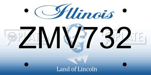 ZMV732 Illinois License Plate
