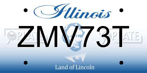 ZMV73T Illinois License Plate