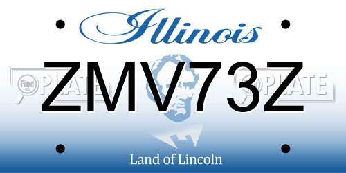 ZMV73Z Illinois License Plate