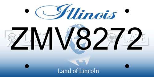 ZMV8272 Illinois License Plate