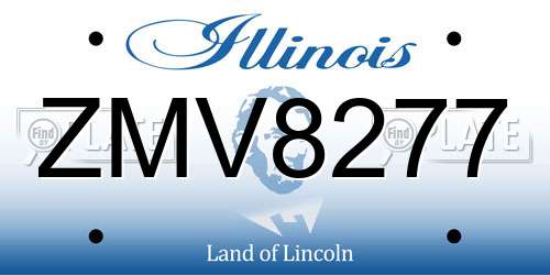 ZMV8277 Illinois License Plate
