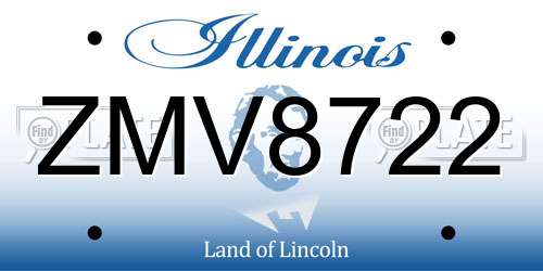 ZMV8722 Illinois License Plate