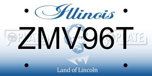 ZMV96T Illinois License Plate