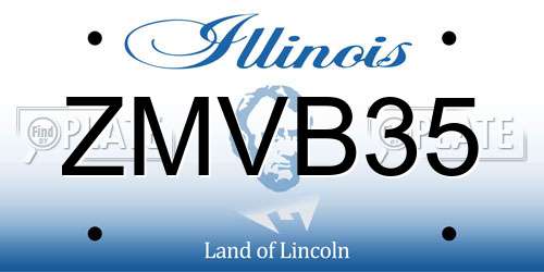 ZMVB35 Illinois License Plate