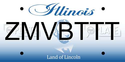 ZMVBTTT Illinois License Plate