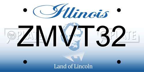 ZMVT32 Illinois License Plate