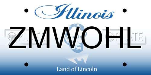 ZMWOHL Illinois License Plate