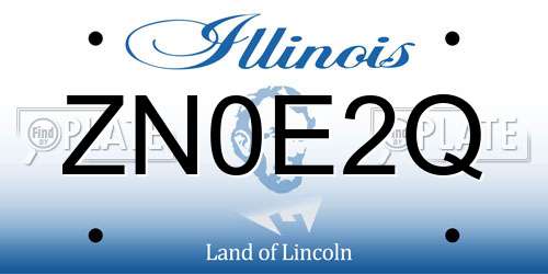 ZN0E2Q Illinois License Plate