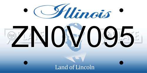 ZN0V095 Illinois License Plate